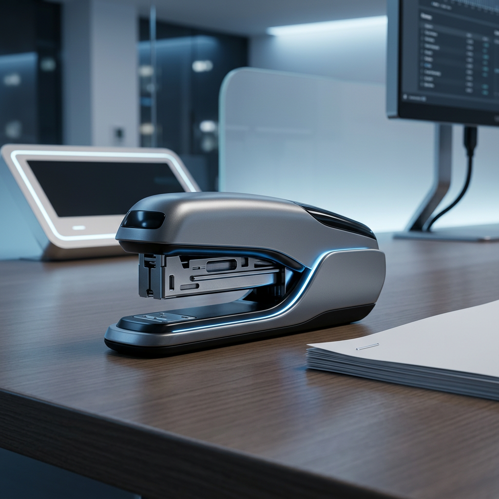 Solnaque™ ApexDrive Futuristic Electric Stapler — The Next Generation of Desktop Efficiency