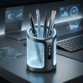 Solnaque™ LuminaGrid™ Cyber-Station &amp; Chrono Desk Vessel